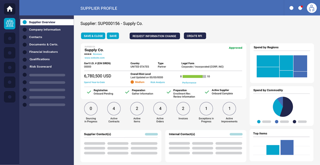 Screenshot - Supplier Risk & Performance Management